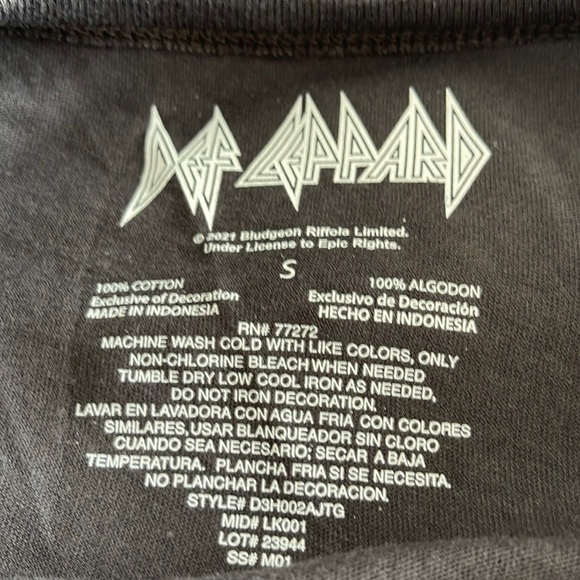 Def Leppard Band Tee Cheetah Triangle Floral Leaf S - Picture 5 of 5